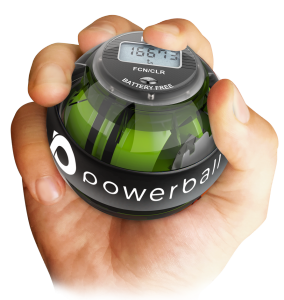 Golfers elbow treatment Powerball in hand